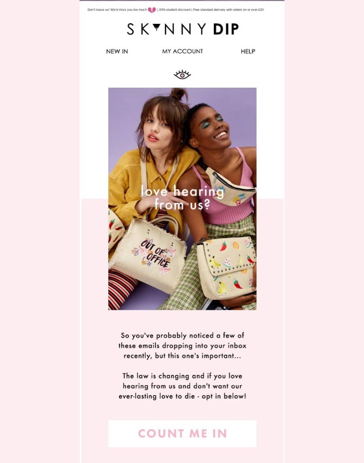 The best GDPR fashion emails asking you to 'Stay in Touch'