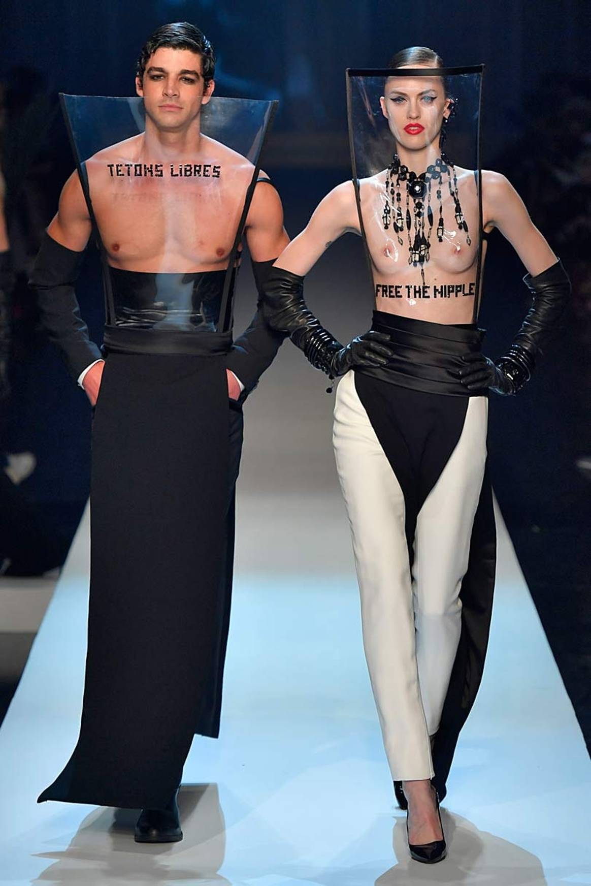 Gaultier joins bra wars with 'Free the nipple' fashion slogan