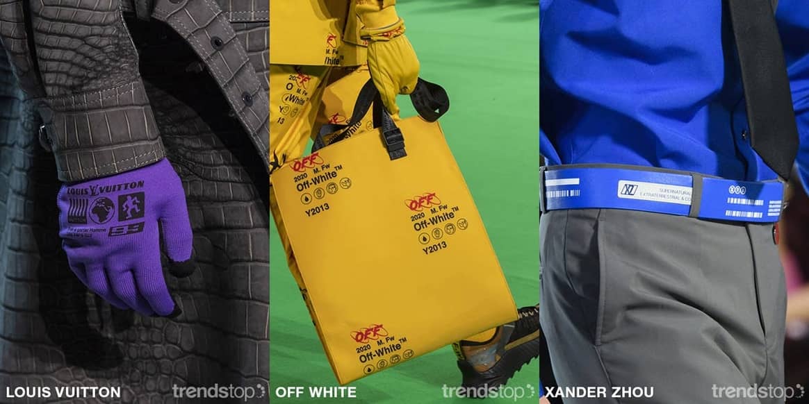 Images courtesy of Trendstop, left to right: Louis Vuitton,
Off-White, Xander Zhou, all Fall Winter 2019-20.
