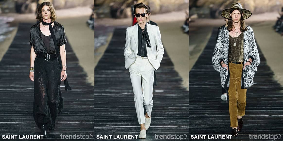 Images courtesy of Trendstop, left
to right: Saint Laurent, all Spring/Summer 2020.
