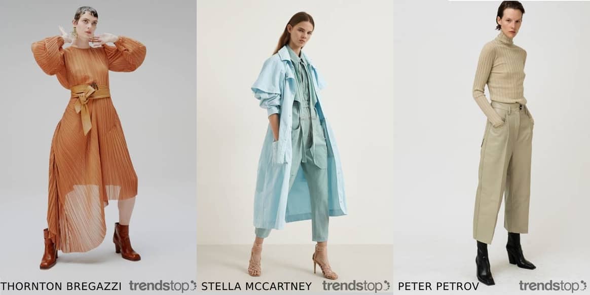 Images courtesy of Trendstop, left to right:
Preen by Thornton Bregazzi, Stella McCartney, Peter Petrov, all Resort
2020.