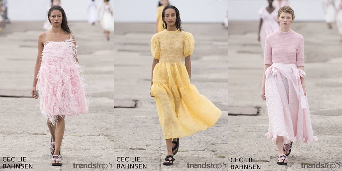 Images courtesy of Trendstop, left to right: all Cecilie Bahnsen, Spring Summer 2020