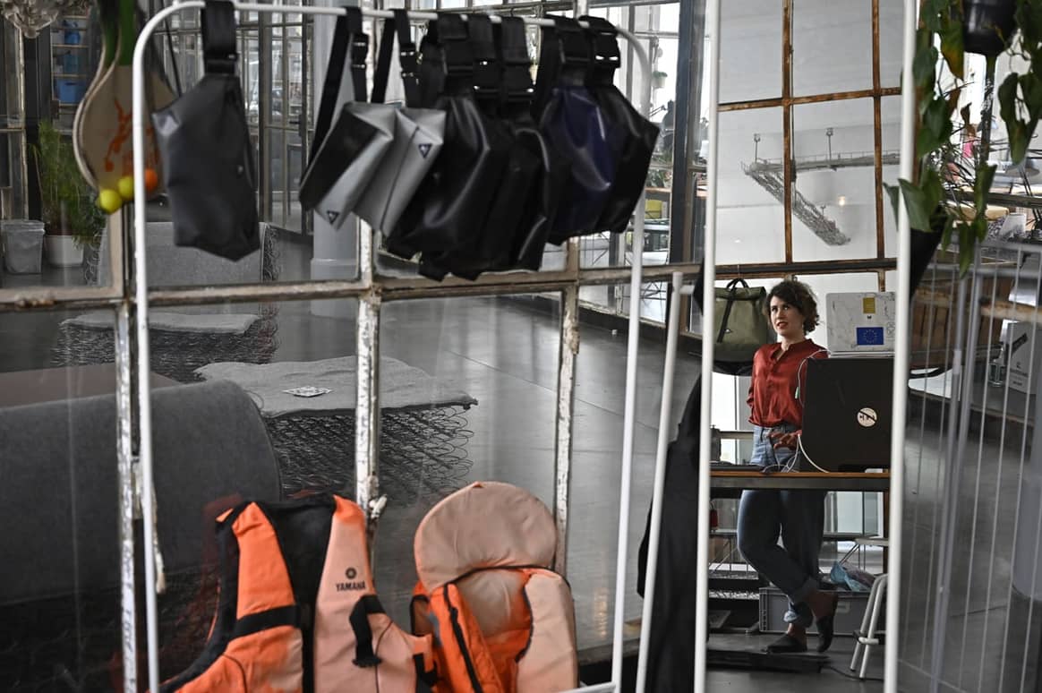 Refugee boats given new life as bags in Berlin
