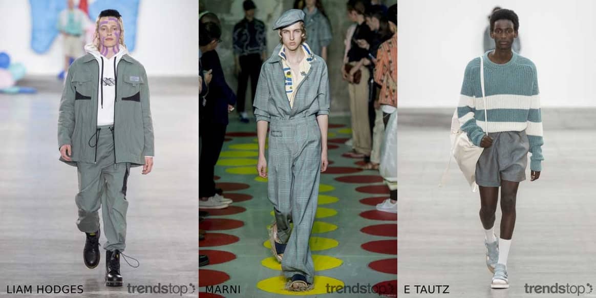 Images courtesy of Trendstop, left to right: Liam Hodges, Marni, E Tautz all Spring Summer 2020.