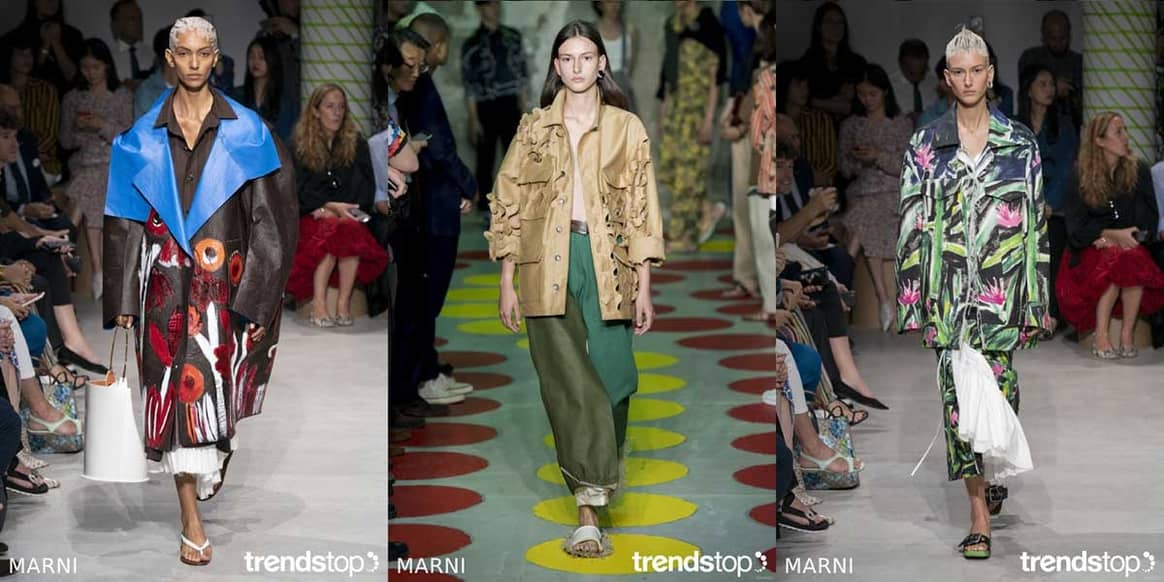 Images courtesy of Trendstop, left to right: Marni, all Spring/Summer 2020.