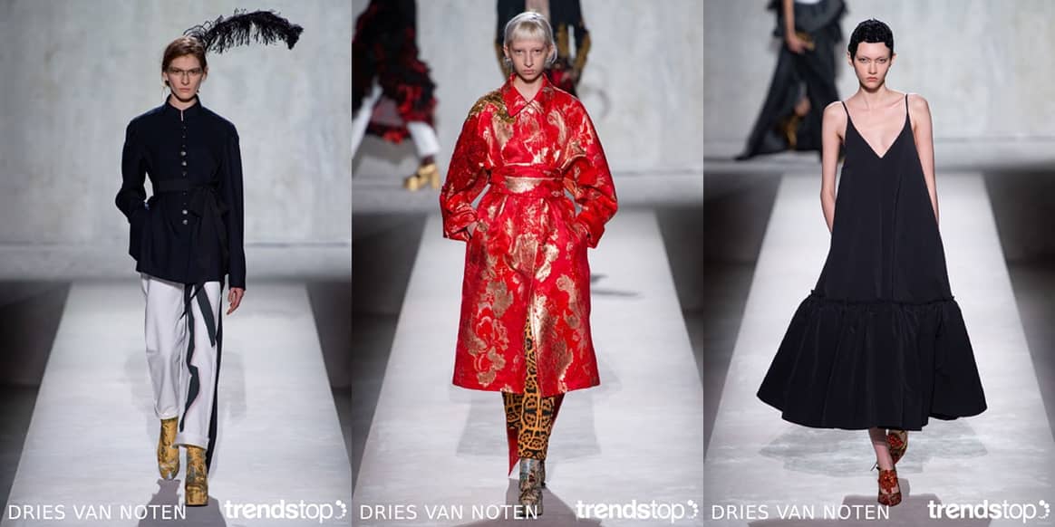 Images courtesy of Trendstop, left to right: Dries Van Noten, all Spring/Summer 2020.