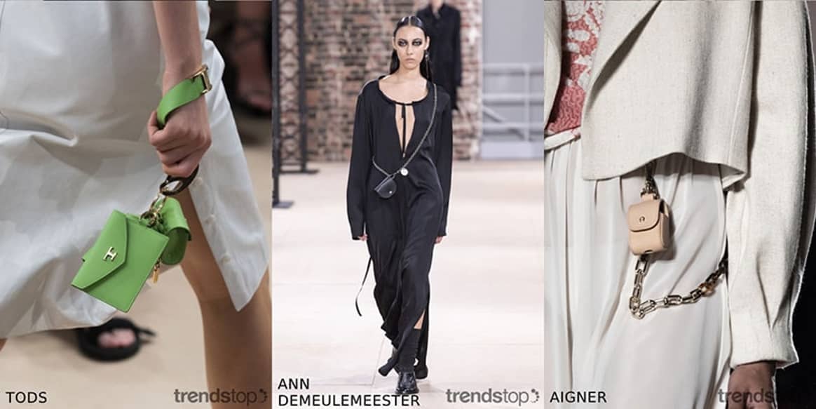 Images courtesy of Trendstop, left to right: Tods, Ann Demeulemeester,
Aigner, all Spring Summer 2020.