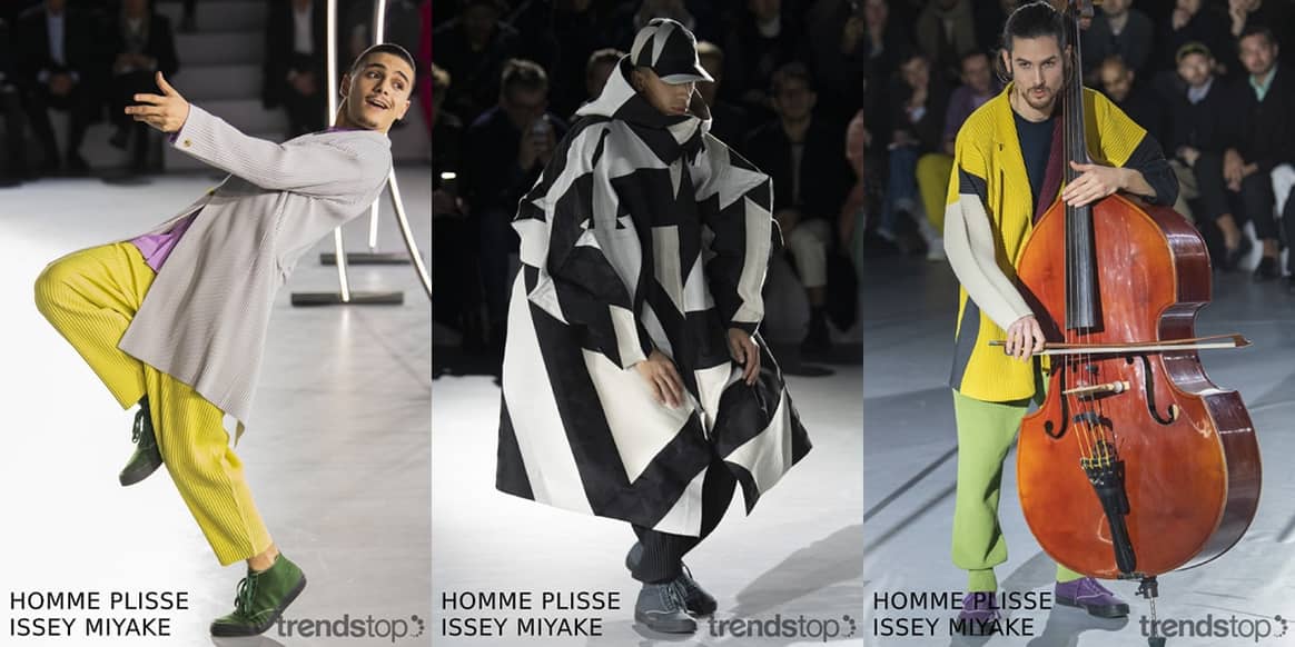 Images courtesy of Trendstop, left to right: all Homme Plisse Issey Miyake Fall/Winter 2019-20