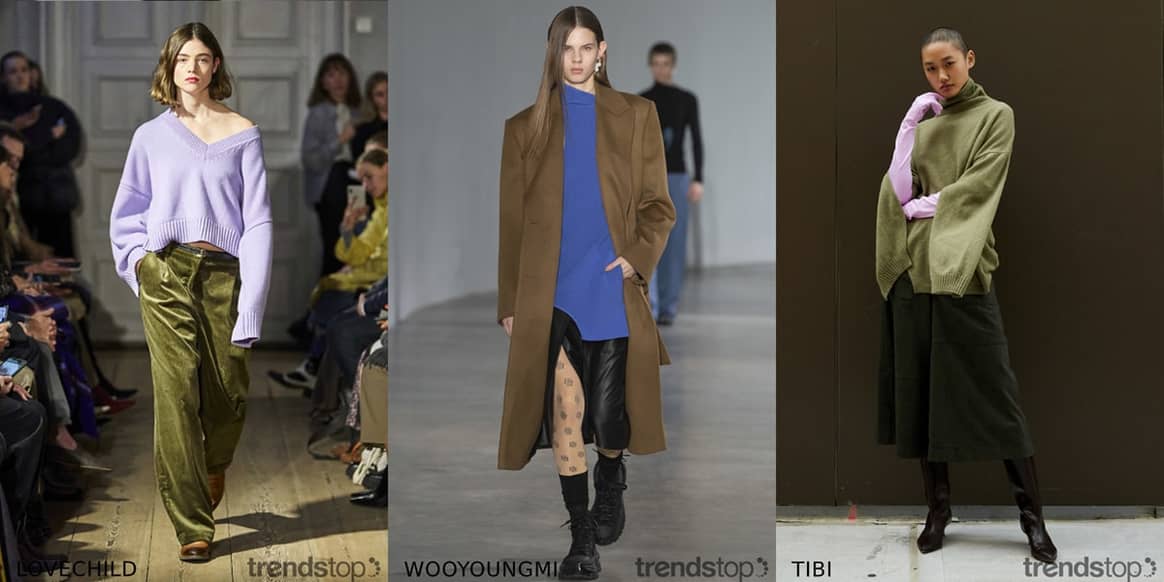 Images courtesy of Trendstop, left to right: Lovechild, Wooyoungmi, Tibi, all Fall/Winter 2020-21