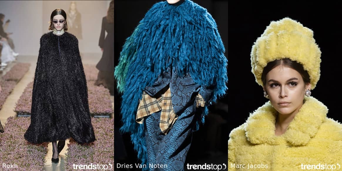 Images courtesy of Trendstop, left to right: Rokh, Dries Van Noten, Marc Jacobs, all Fall Winter 2020-21.