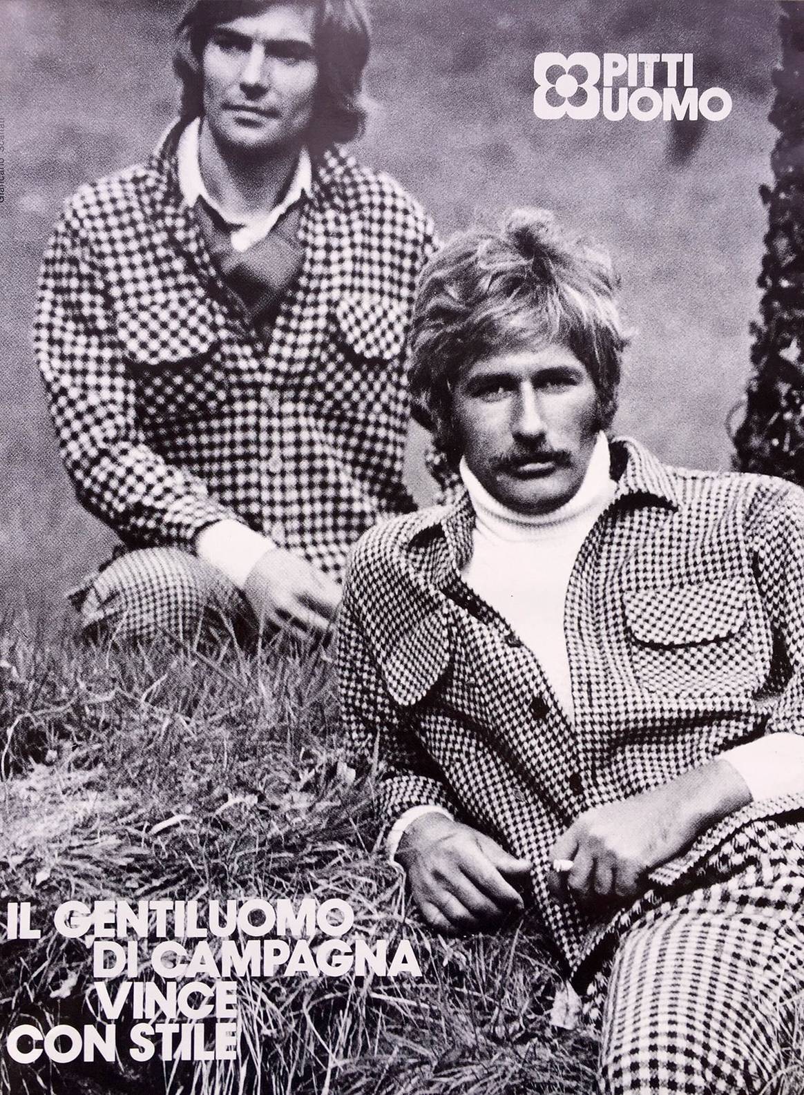 Promotional image from the very first Pitti Uomo edition in 1972