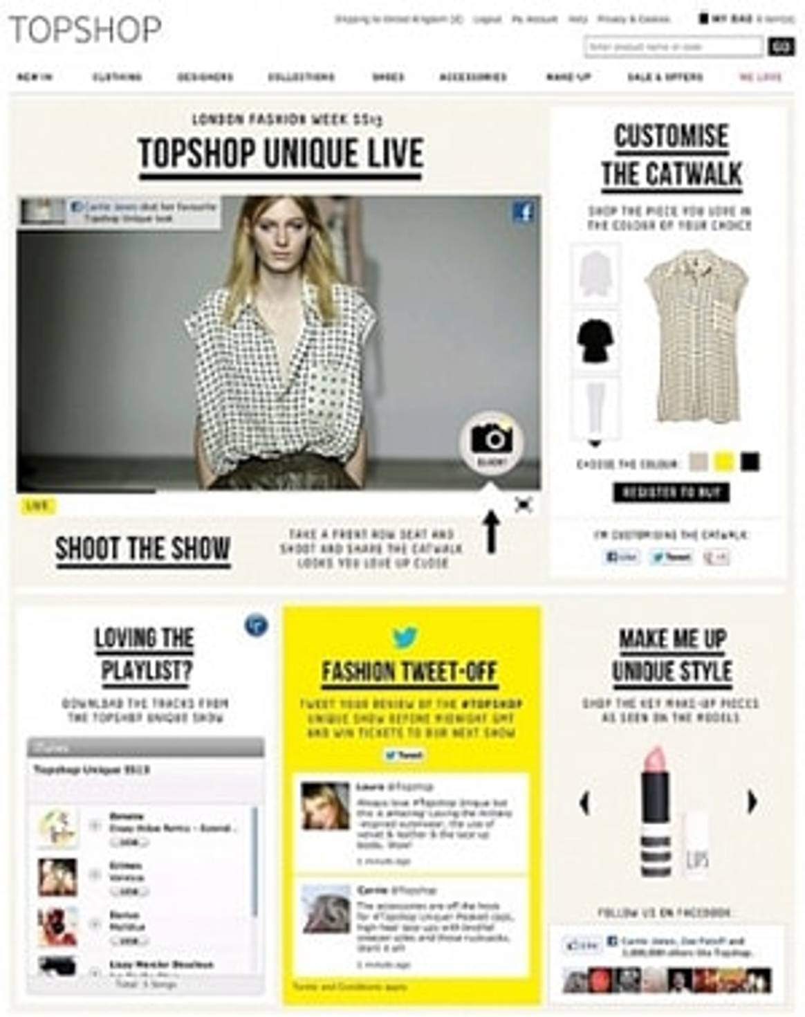 Topshop partners with Facebook ahead of LFW
