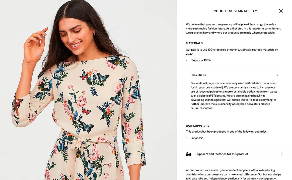 Transparantie: H&M geeft online volledige openheid over productie van elk kledingstuk