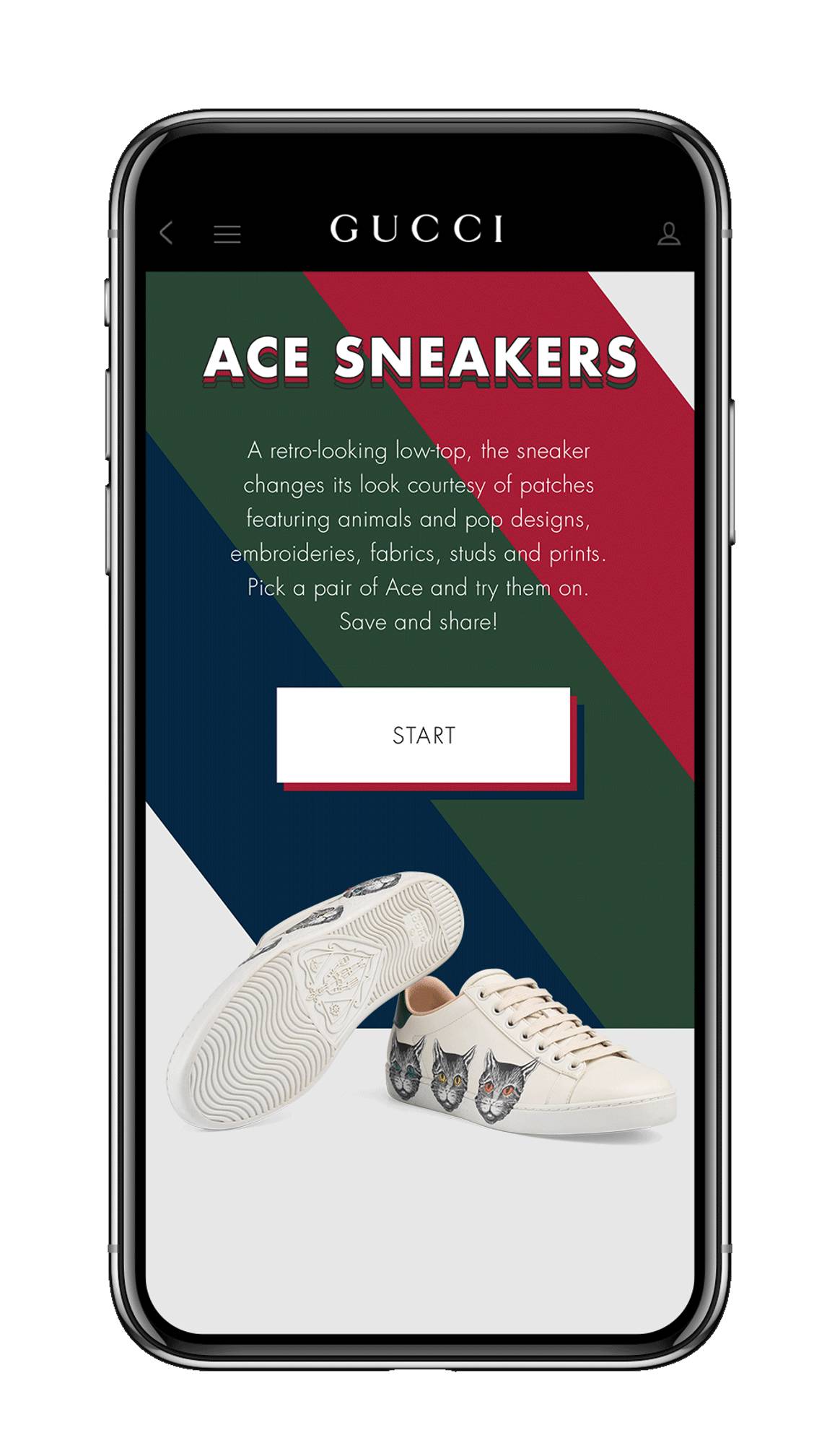 Gucci usa la realtà aumentata per far "provare le sneaker"