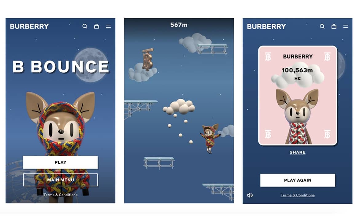 Burberry lancia il suo primo gioco online: 'B Bounce'