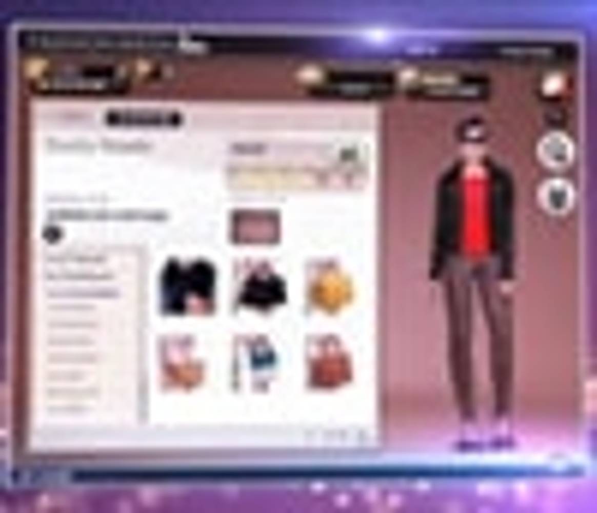 Virtual fashion career with Facebook game