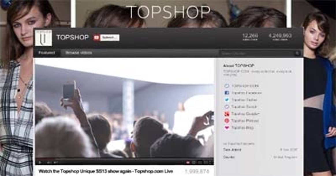Topshop to livestream fashion show