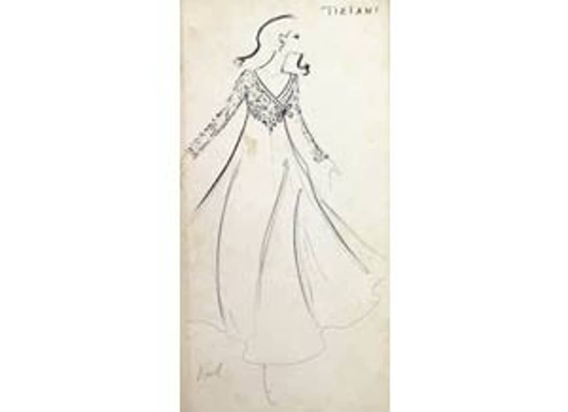 Karl Lagerfeld auctions sketches