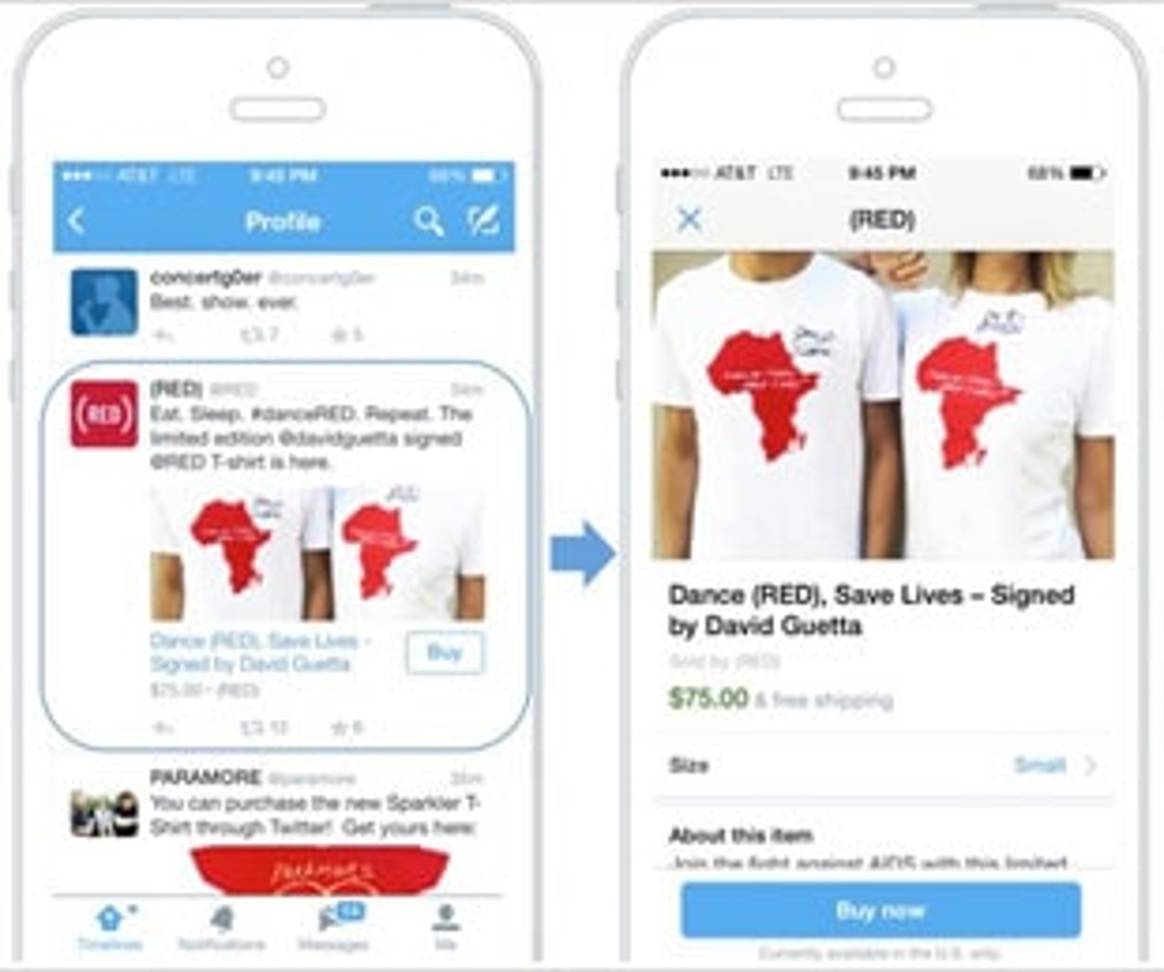 Twitter testet “Kauf”-Button, Burberry dabei