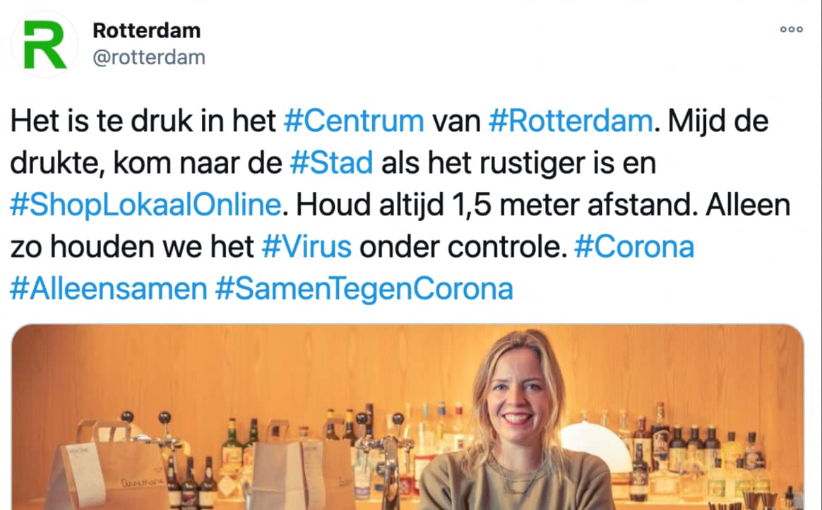 Oproep crisisteam veiligheidsregio: blijf weg uit Rotterdamse binnenstad