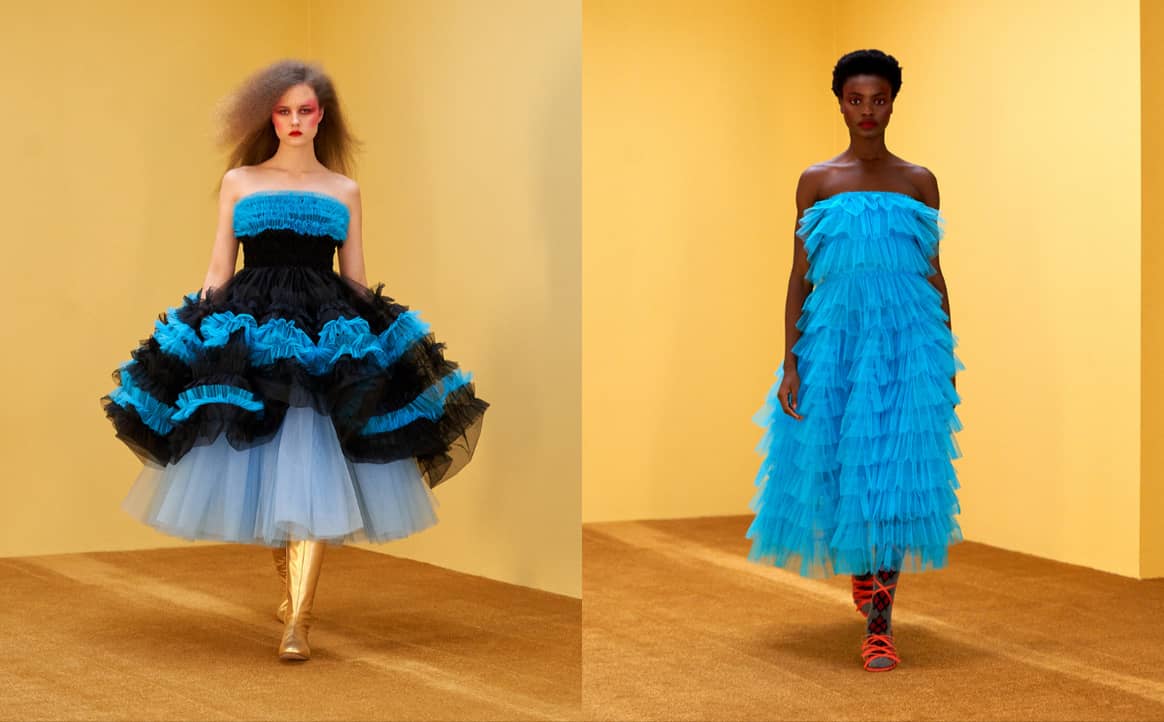 In beeld: De collectie van drie Britse modehuizen op London Fashion Week