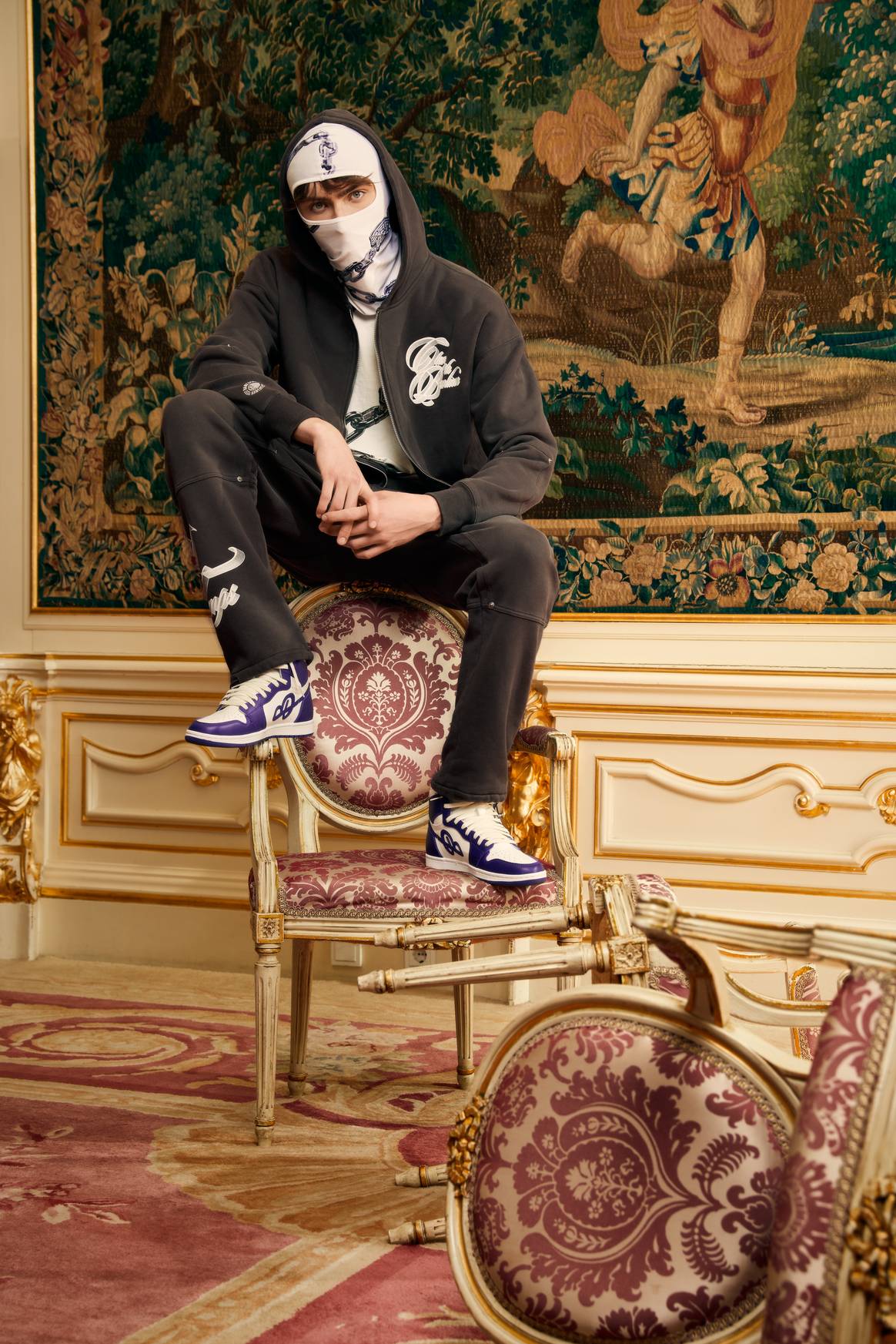 Matching hoodie and jog pants with chain shirt in Clan de Banlieue's AW21 collection. Picture: Banlieue