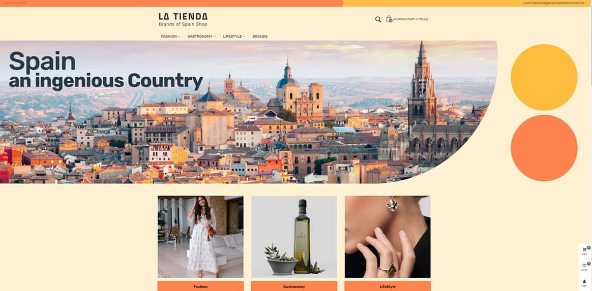 Photo Credits: Portal online de La Tienda: Brands of Spain Shop, Pabellón de España en la Expo Dubái 2020. Foro de Marcas Renombradas de Españolas.