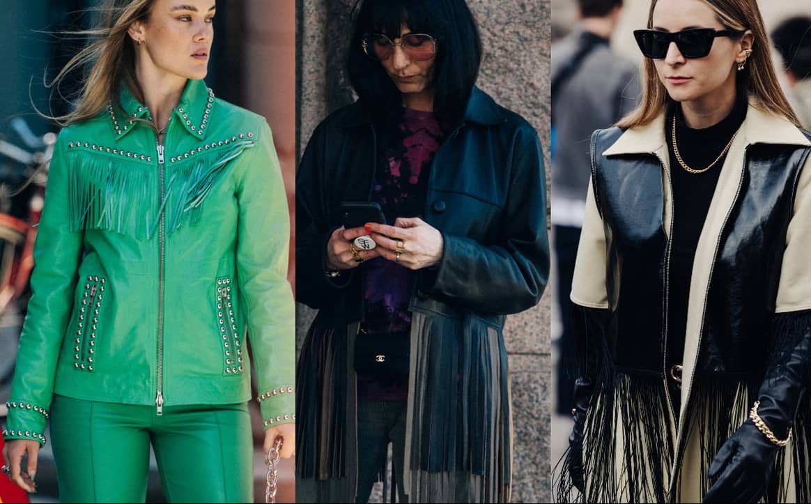 Street style in Stockholm en Parijs |
Beelden: Adam Katz Sinding / Stockholm Fashion Week (links en midden), Nick
Leuze (rechts)