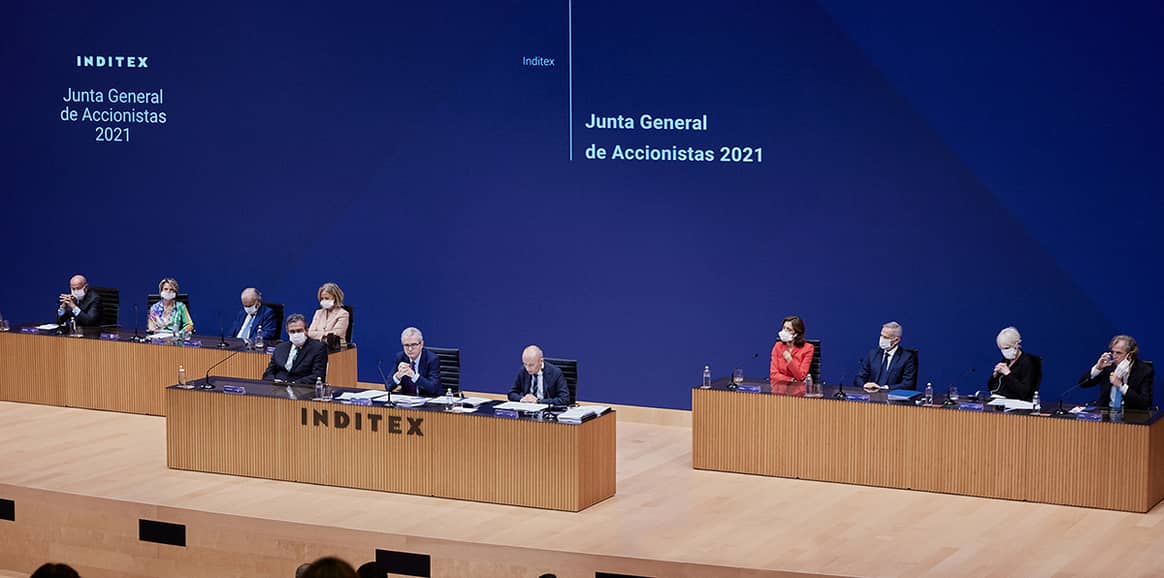 Photo Credits: Junta General de Accionistas de Inditex de 2021. Inditex