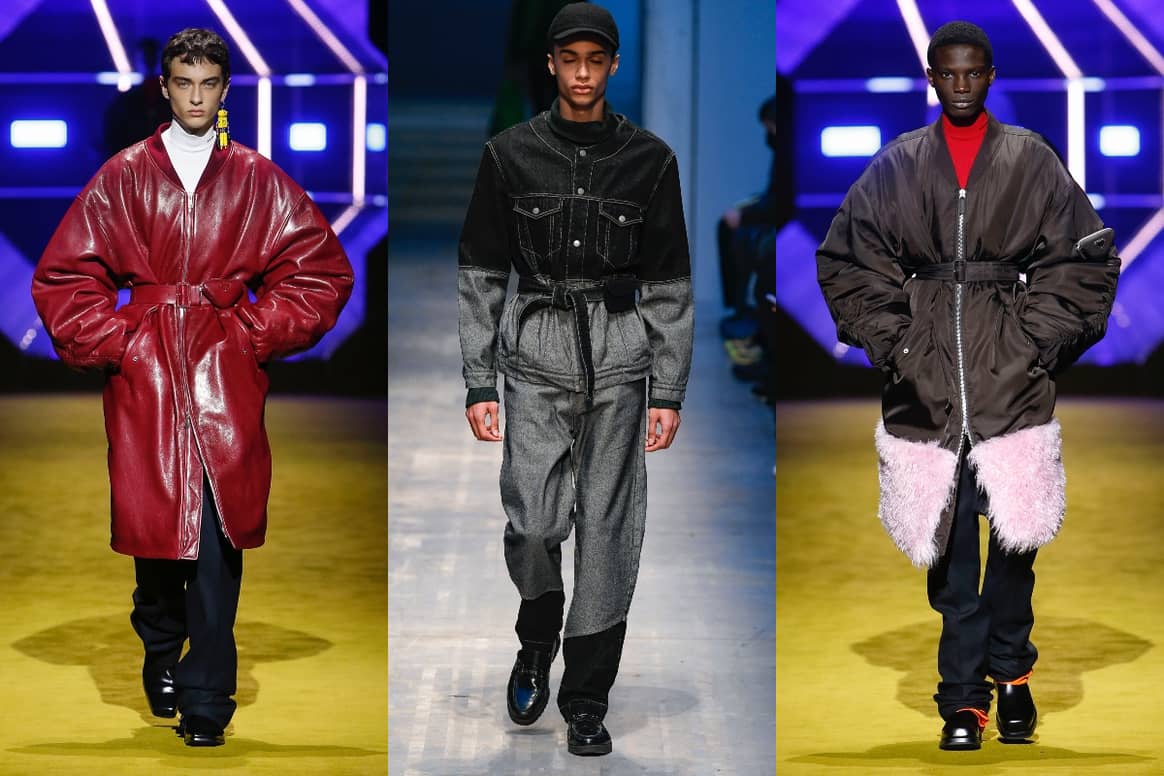 AW22 collections | Photos (from left
to right): Prada, David Catalan (via catwalkpictures) and
Prada