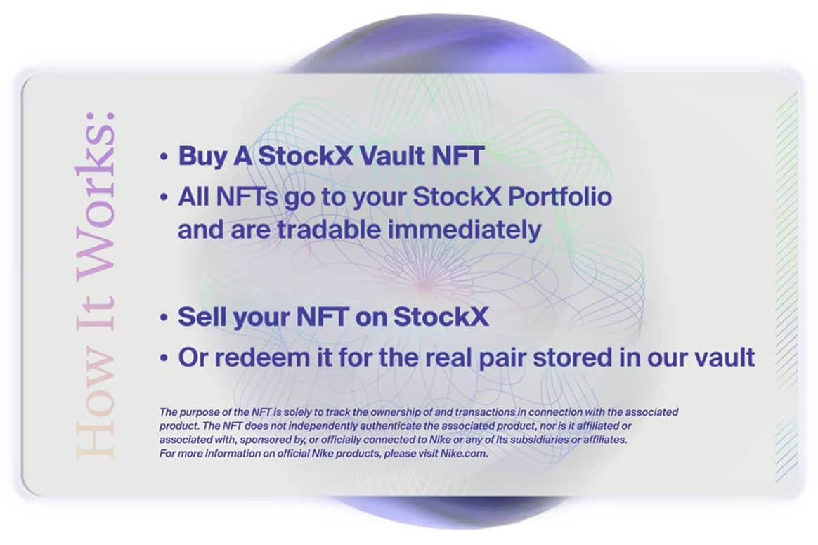 Photo Credits: Vault NFT de StockX. StockX, página oficial.