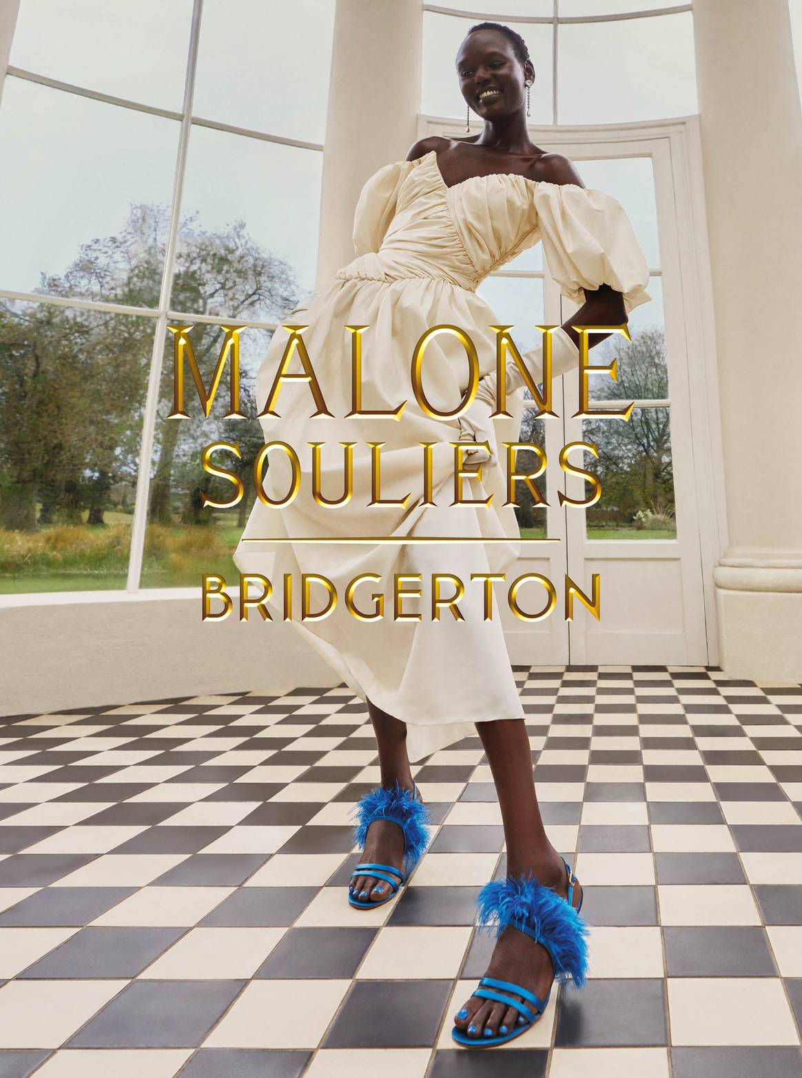 Bridgerton X Malone Souliers campaign