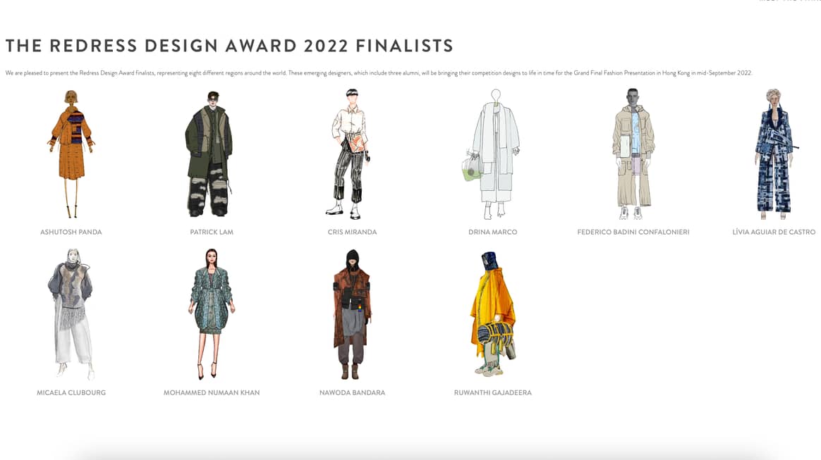 Redress Design Award 2022 finalists