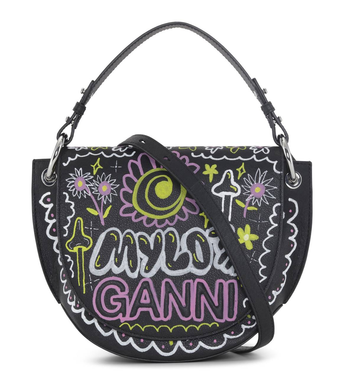 Ganni x Bolt Threads saddle bag made with Mylo. Image: Ganni