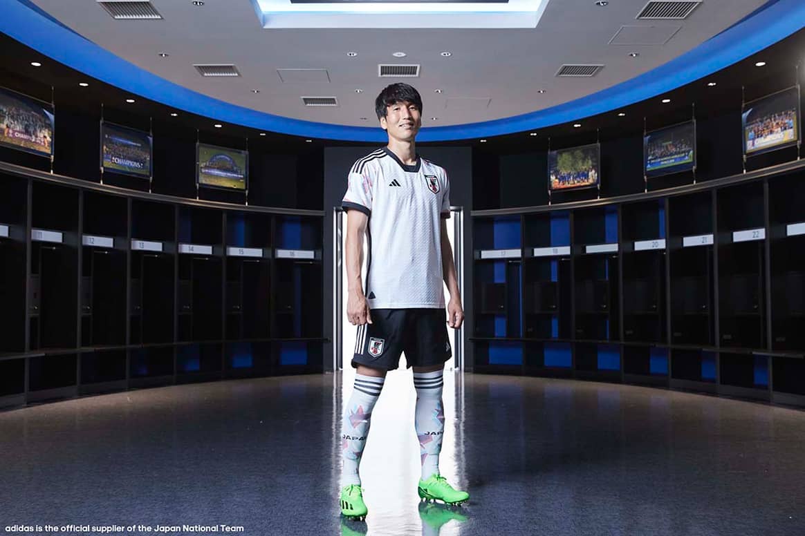 Photo Credits: Adidas, equipación oficial de la selección de Japón para el Mundial de Fútbol de Catar de 2022.