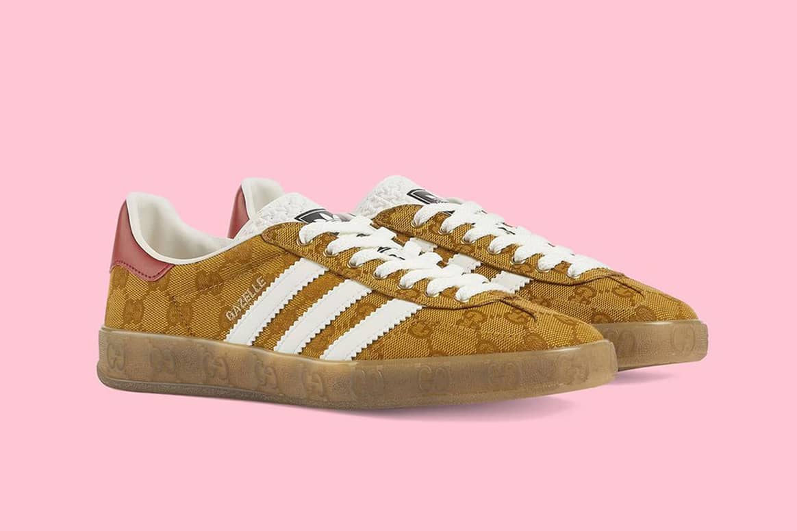 Gazelle-model uit de samenwerking Adidas X Gucci