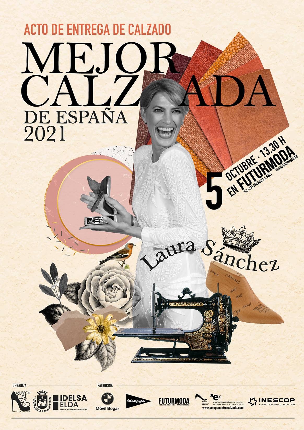 Photo Credits: Cartel oficial de la ceremonia de entrega de calzado a Laura Sánchez como “Mujer mejor calzada de España” de 2021.