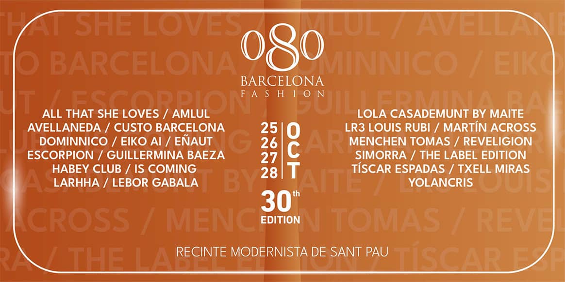 Photo Credits: Plantel de participantes de la 30ª edición de 080 Barcelona Fashion.