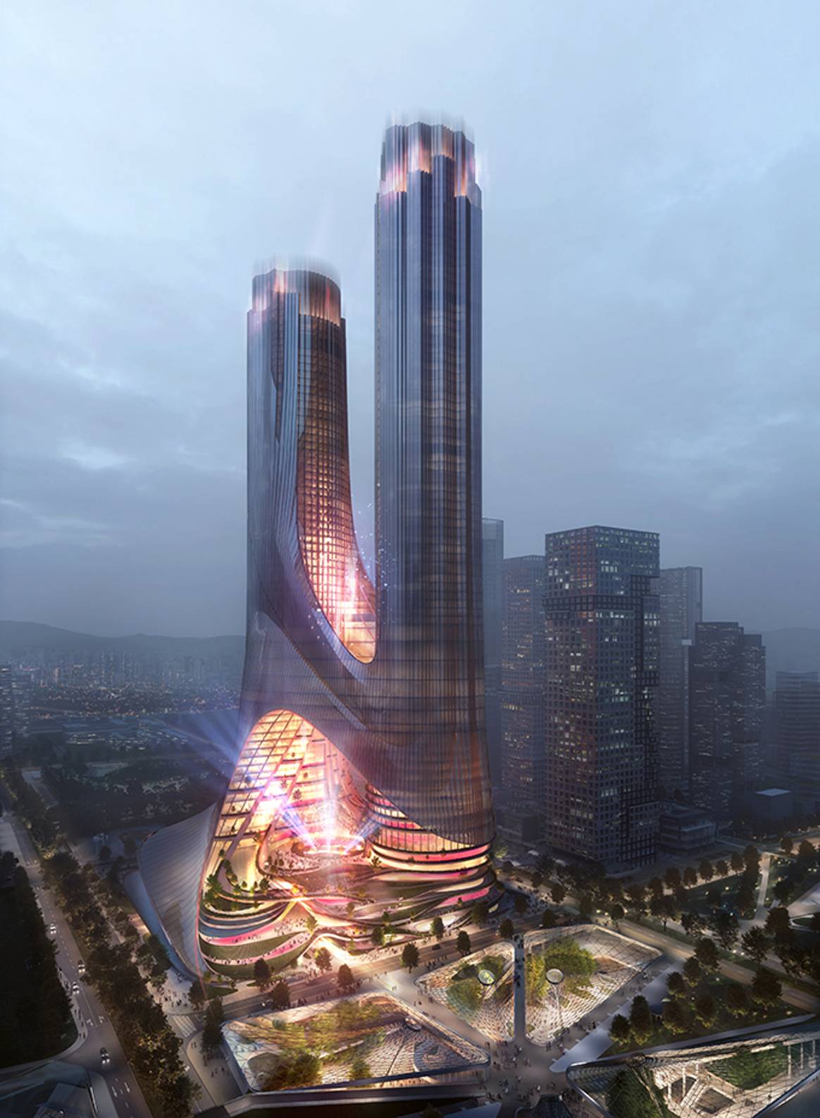 Image: Tower C in Shenzen by architect Zaha Hadid
