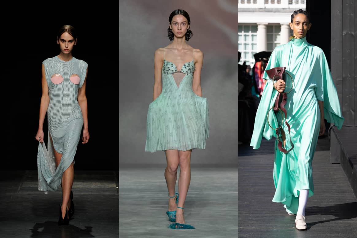 SS23 Collections. (From left) Image: Christopher Kane, Lanvin, Roksanda