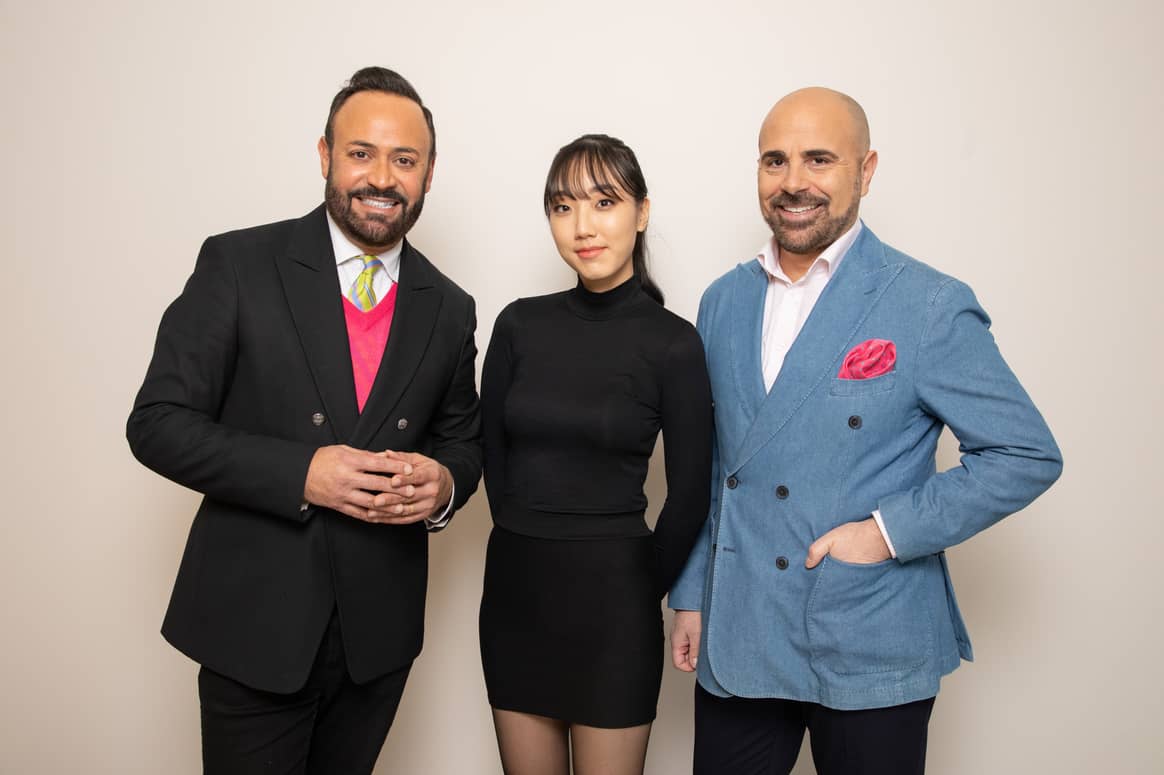 2022 winner HyeRin Lee with her design for the Pierre Cardin Young Designers Contest. Photo credits: Benjamin Shmikler/ABImages, via FIDM.