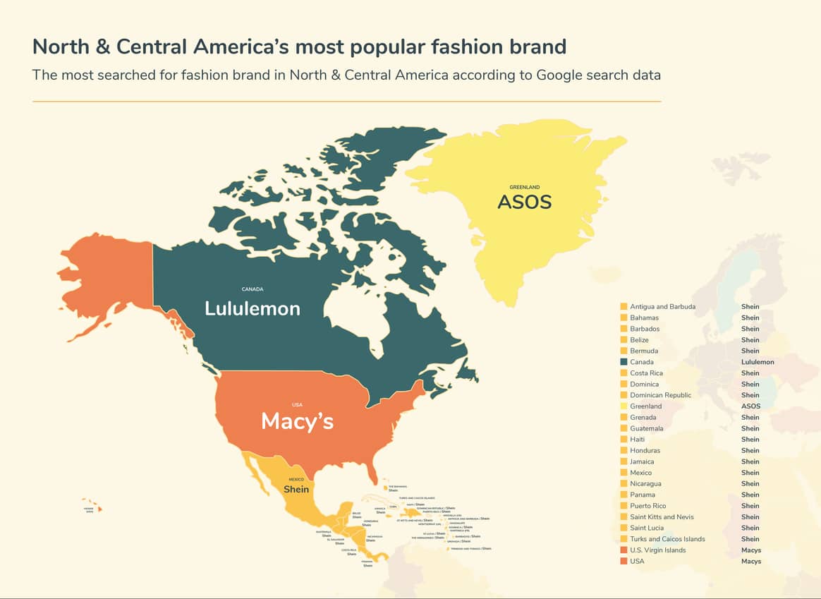 Así luce la popularidad de las marcas en Norteamérica y Centroamérica