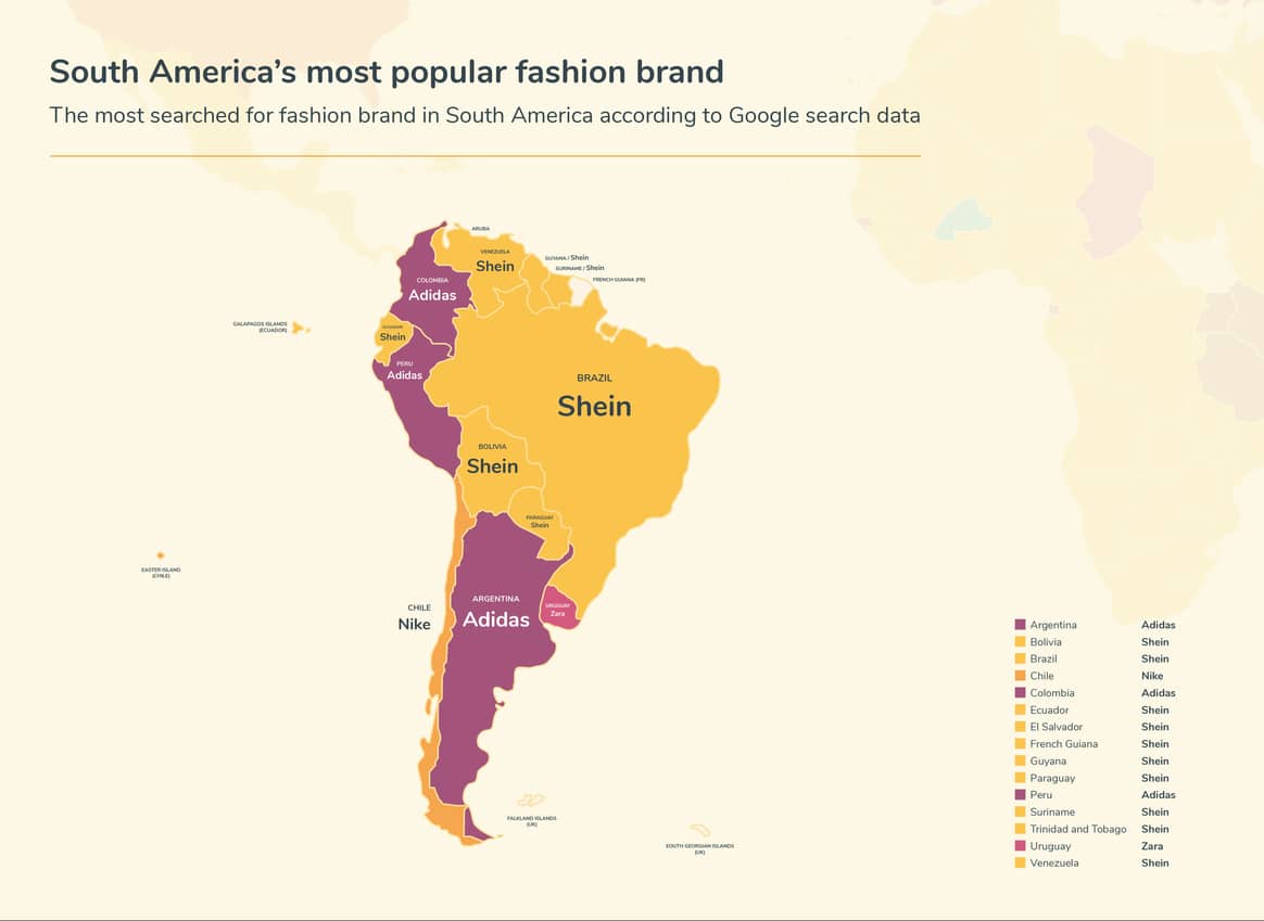 América del Sur entre compras en línea y ropa deportiva