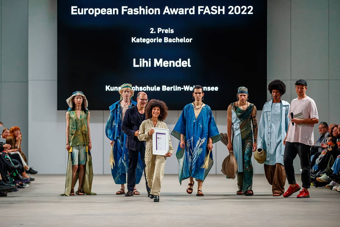 Bachelorstudentin Lihi Mende gewann den zweiten Platz beim
European Fashion Award Fash 2022. Bild: Gerome Defrance/Neofashion via
Weißensee Kunsthochschule