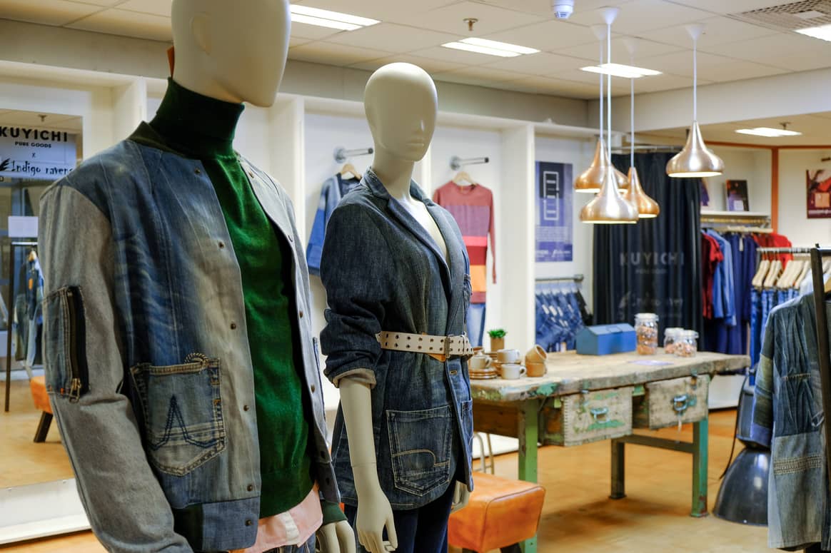 Kuyichi’s reworked denim collection
is being resold at the GreenUp space in Utrecht. Photo courtesy of
Kuyichi.