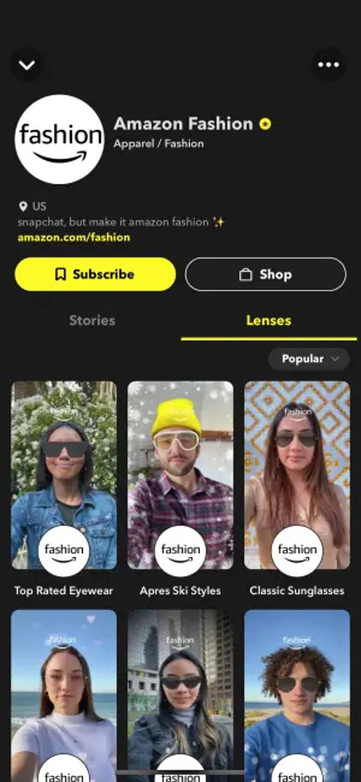 Amazon Fashion x Snap