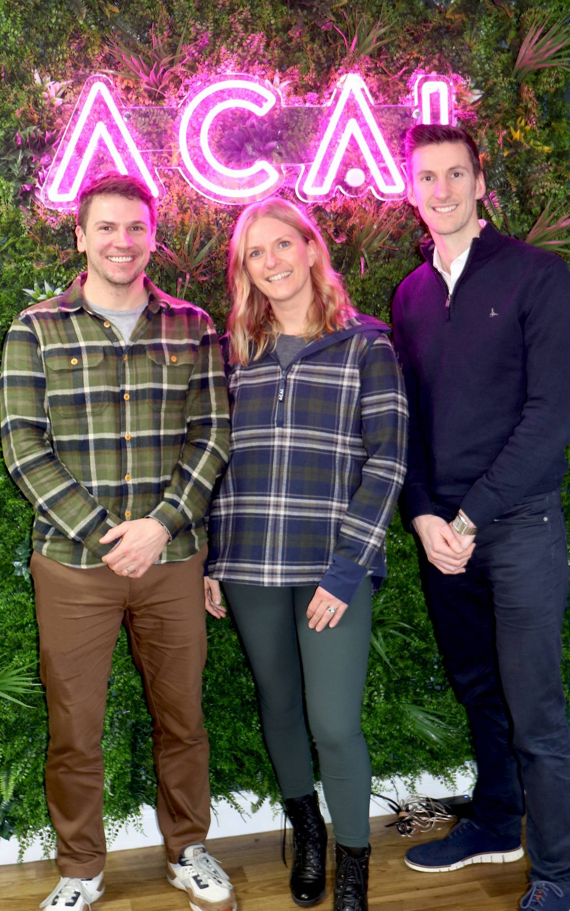 Image: Acai; Acai founders Joe and Kasia Bromley and James Worrall from Growth Partner