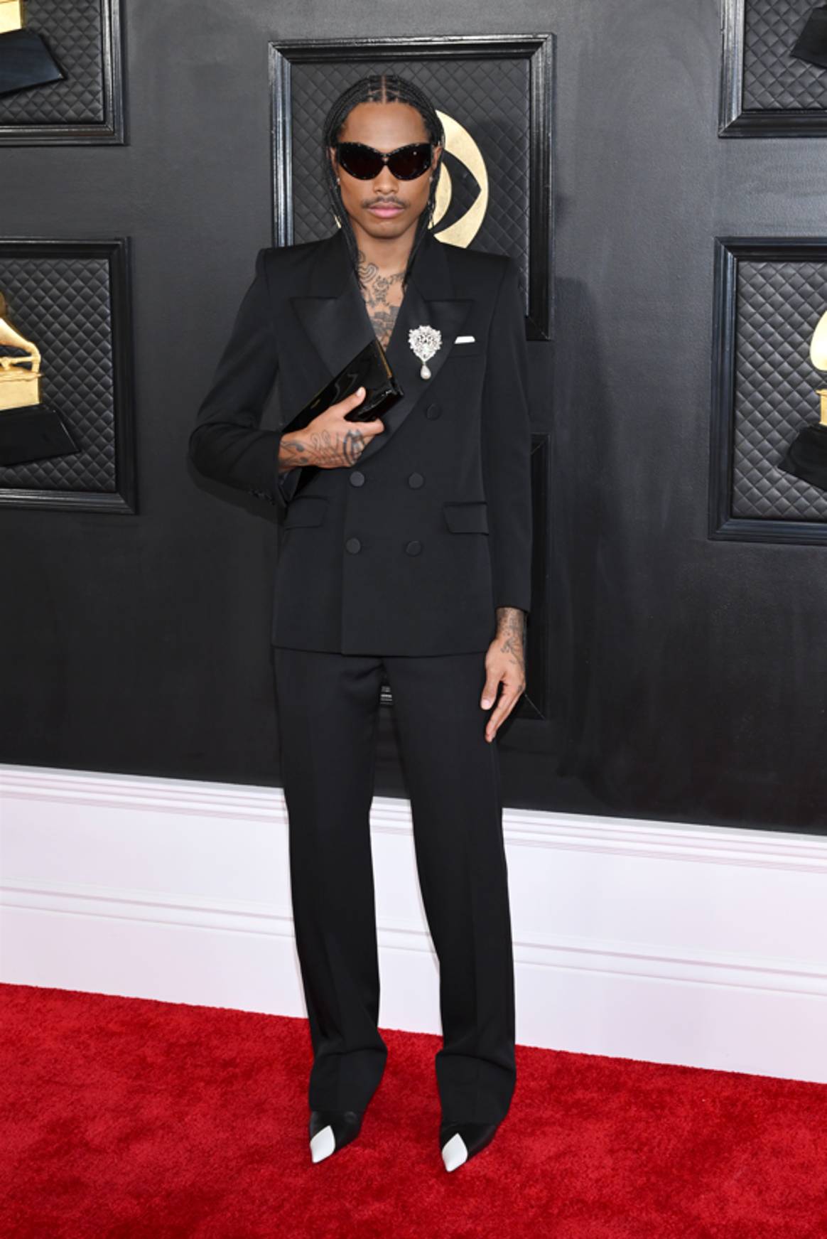 Steve Lacy wearing Saint Laurent at 65th annual Grammy Awards. Image: Saint Laurent