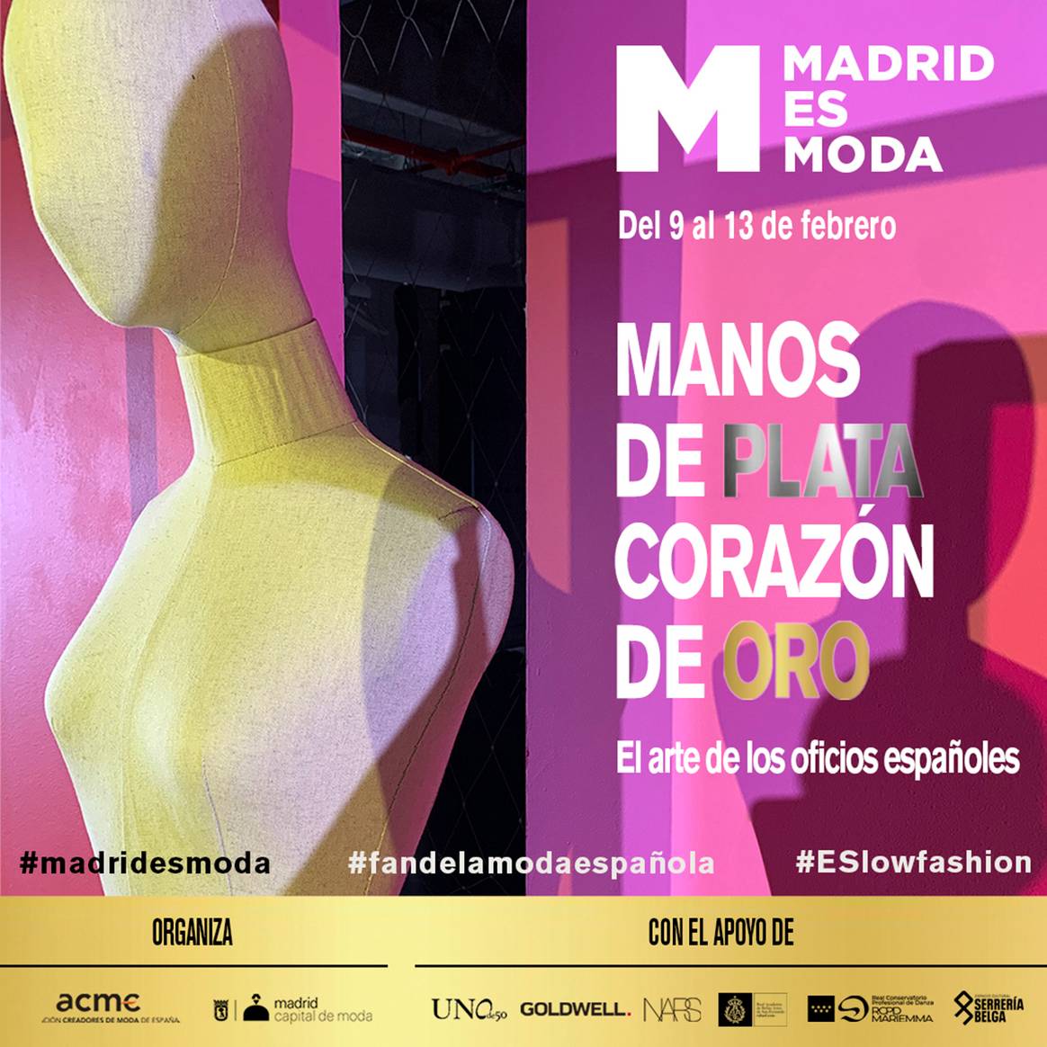 Photo Credits: Cartel de esta nueva edición de febrero de 2023 de Madrid es Moda. Material de cortesía por Madrid es Moda.