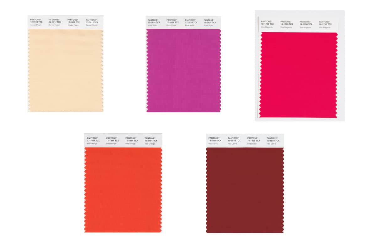 Image: Pantone; New York Fashion Week Colour Trend Report AW23